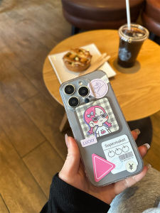 Ultra-Thin Transparent Silicone Phone Case for Apple 16Promax Cherry Girl Lucky Day Cartoon Design 15Pro 14Pro Fairy 13Pro 12Pro