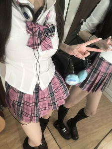 Original Tokyo Harajuku Mars Jk School Uniform Skirt Sweet High Waist Plaid Mini Skirt Autumn Collection 2024 A-Line Skirt