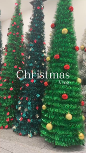 Christmas Tree 4/5/6FT Retractable Foldable Tinsel Chenille Spiral Design Festive Holiday Christmas Decor Home Indoor