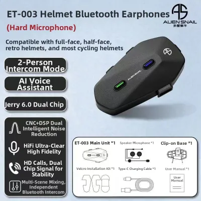 ALIEN SNAIL | Long-lasting Waterproof Noise-cancellation Intercom-enabled Motorcycle Helmet Headphones