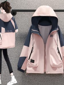 พลัสไซส์ ผู้หญิง ลำลอง เสื้อโค้ทยาว ฤดูใบไม้ผลิ ฤดูใบไม้ร่วง หลวม Fit มีสไตล์ มีฮู้ด เสื้อคลุมสบาย ระบายอากาศได้ดี สําหรับ พลัสไซส์ สุภาพสตรี