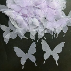 Set 50 bướm vải voan Hàn cắt laser nhiều màu nguyên liệu làm handmadeDIY