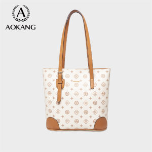 Aokang Large Capacity Tote Bag 2025 New Womens Underarm Single Shoulder Commuter Bag Handbag Retro Artistic Style Fabric Lining