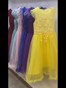 Kids Dresses Flower Lace Formal Sleeveless Long Dresses For Girls Princess Costume Girls Wedding Dresses Clothing 4-15Years