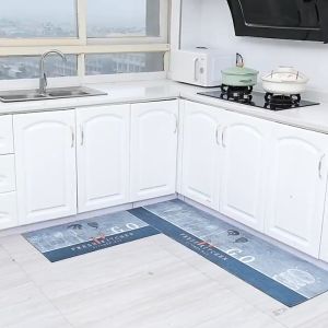 Set 2 Thảm Bếp 3D Cao Cấp Họa Tiết Chống Trơn Trượt