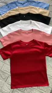 NEW PLAIN TSHIRT HIGH QUALITY FOR KIDS CASUAL TOPS WITH LIMITED COLOR