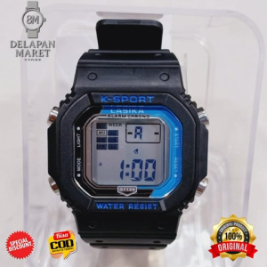Jam Tangan Pria Wanita Digital LASIKA K-Sport DM37124 Original Kotak Tahan Air Stopwatch LED