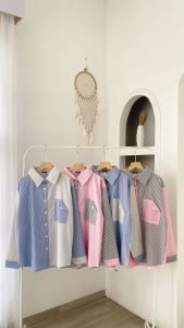 Leila Shirt Kemeja Wanita Oversize Lengan Panjang | Kemeja Wanita Korean Style | Atasan Wanita Remaja Kekinian Terbaru Outfit