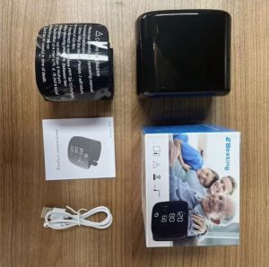 Skrin LCD Pemantau Tekanan Darah Pergelangan Tangan Boleh Dicas semula Mesin Tekanan Darah BP Tinggi Sphygmomanometer