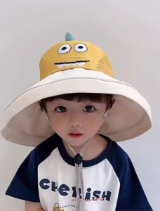 Mũ Khủng Long Cho Bé – Vành Rộng Chống Nắng Mũ Trẻ Em Baby Style Hàn Quốc