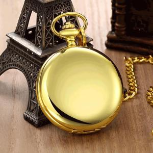 Large Size Polished Tungsten Steel Flip Cover Pocket Watch: A Stylish Vintage Gift