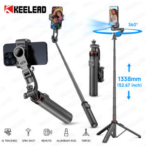 Smart Tracking Deskpot Gimbal Handheld Stabilizer for Cell Phones Record Video/Vlog C22 Selfie Stick Tripod Optional Fill Light