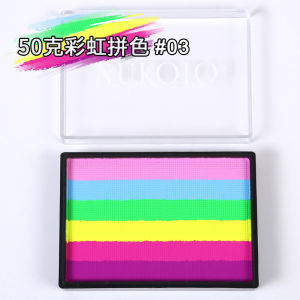 50g Water-Based Face Body Paint Palette - Easy-to-Clean GridsPerfect for Stage Performances & HalloweenCreamy Texture Pattern