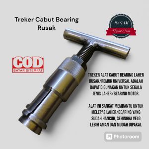 Treker Alat Cabut Bearing Rusak Laher Remuk  Motor Universal