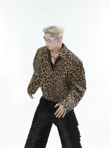 Turntide Washed Denim Jacket Mens Collar Design Loose Short Retro Jacket Youth Trend Autumn Wear Outerwear Anti-Wrinkle