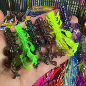 PROBEROS 30 Chiếc Silicone Nhân Tạo Bộ Mồi 7.6Cm 2.5G Tôm Nổi Mềm Dụ Texas Rig Wobbler Cho Bass Pike Swimbait Câu Cá