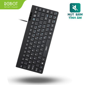 Bàn Phím Có Dây Kiểu Dáng Mini ROBOT RK10 Nút Bấm Tĩnh Âm Thiết Kế Nhỏ Gọn Vừa Vặn Bàn Tay Dành Cho Máy Tính/ Laptop Thiết Kế Văn Phòng Chống Nước Phù Hợp Dạy Online Học Online Có Phím Chức Năng Fn Bền Bỉ Chắc Chắn Độ Chuẩn Xác