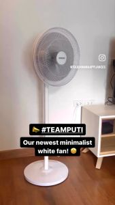 Tough Mama NTM16-XM7 WHITE Simply 2-in-1 Electric Stand and Desk Fan Minimalist Slim Powerful Gray