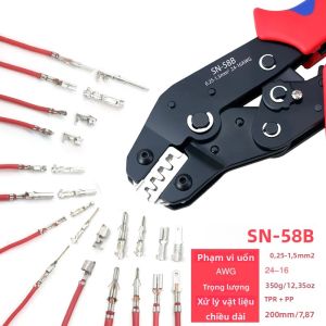 Siết Uốn Bộ Dụng Cụ Cho Dupont MOLEX JST Tế Thiết Bị Đầu Cuối EPC PCIE SATA Chân SN-58B Thép Carbon Mini Kìm Tay Cầm Uốn Cong