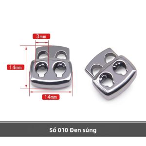 10 Miếng Khóa Dây Kim Loại Hợp Kim Bạc Cổ Điển Màu Gunmetal Dùng Cho May Mặc Tự Làm Phụ Kiện Kẹp Thủ Công