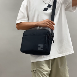 MENSPE Mens Bag Fashion Single-shoulder Bag Horizontal Multi-pocket Messenger Bag Casual Simple Large Capacity Bag Portable Crossbody Bag Shoulder Business Bag