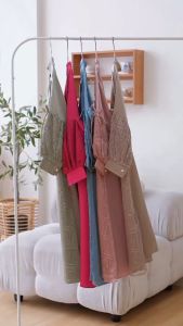 Dress Anak Perempuan Pesta Kondangan Simple Elegant Maxmara Mix Brokat Lace Chantilly - Panjang Lebaran Kombinasi Dewasa Muslim Syari Sarimbit Mewah Ibu Variasi Keluarga Kancing Kerah