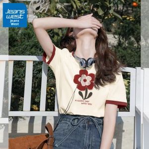 Jeanswest | Áo Thun Tay Ngắn Màu Đối Chọi