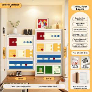 HAOJIUBUJIAN | Ultra-thin No-assembly Shoe Cabinet