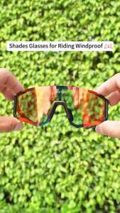 Photochromic Sports Sunglasses for Men and Women Comfortable Windproof Cycling Glasses Suitable for Cycling Running and Fishi
