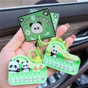 Internet Celebrity Panda Baby Handheld Mini Music Piano Keychain Car Key Pendant Hanging Ornament Student Schoolbag Pendant