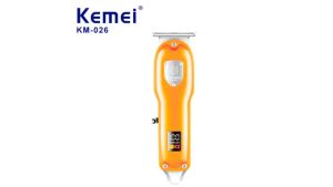 Kemei Professional Electric Hair Trimmer Rechargeable Cordless Barber With LED Digital Display All Mental Retro Oil Hair Clippers Engraving Clipper KM-026