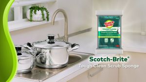 3M™ Scotch-Brite® Heavy Duty Scouring Sponge Cleans Stains 3x Faster 4 pcs/pack For dishwashing
