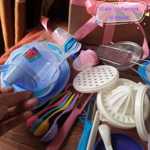 PAKET PERLENGKAPAN MPASI Lengkap food maker kiddy baby feeder slabber sendok mangkok bayi mps ns 004 FNO 001