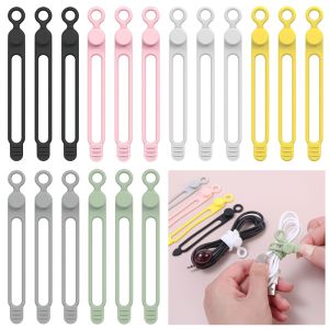 6ชิ้นคลิปหนีบสายซิลิโคนแบบมัลติฟังก์ชัน สำหรับเก็บหูฟังสายเมาส์ที่ม้วนเก็บสาย คลิปหนีบสายที่มั่นใจ