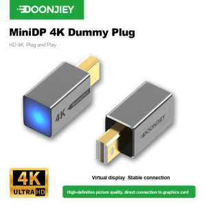 Mini DP Virtual Display Adapter EDID Emulator Plug Headless Ghost Display Emulator Mini DisplayPort Dummy Plug for Video Card