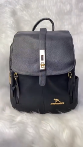 Luxury Women Leather Backpacks for Girls Sac A Dos Casual Daypack Black Vintage Backpack School Bags for Girls Mochila Rucksack