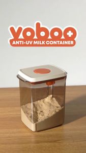 Yoboo Anti-UV Milk Powder Container With Scooper Scraper 1700ml & 2300ml I Light Resistant Storage