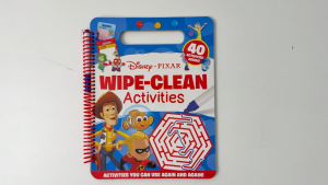 Disney Pixar Wipe Clean Activity Book with Pen Puzzles Games Drawing Fun for Kids