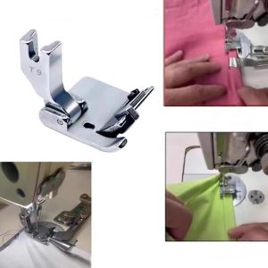 T9 Universal Presser Foot with Adjustable Folding Edge Wrapping and Curling is suitable for Flat Sewing Machine Accessorie