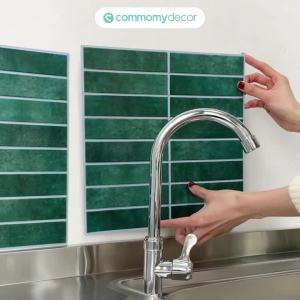 1/10pcsDecorative 3D Tile Sticker Self-adhesive 3D Wall Panel Peel and Stick Tile Backsplash Kitchen Waterproof Wall Sticker