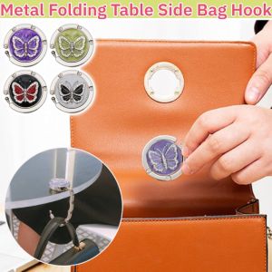 Metal Folding Table Side Bag Hook Flower Carving Wallet Hook Metal Bag Hook Handbag Metal Hook