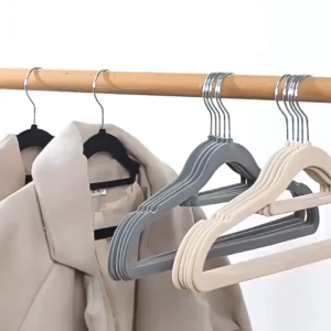 100Pcs Non Slip Velvet Suit Clothes Hangers Wardrobe Home Closet Organizer