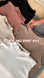 Tsabine - Hara Innersleeveless Manset Kutung Tanpa Lengan Bahan Knit Rajut Turtleneck Panjang Panjang Tanktop