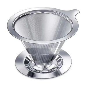 Large Reusable Stainless Steel Coffee Filter Strainer Without Paper Use