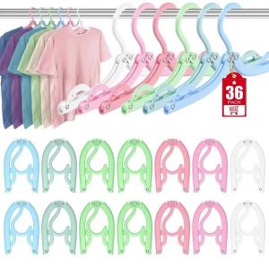 Travel Hangers Portable Foldable Multi Plastic Hanger Clothes Organizer Folding Hangers for Camping Cruise Ship Essentials