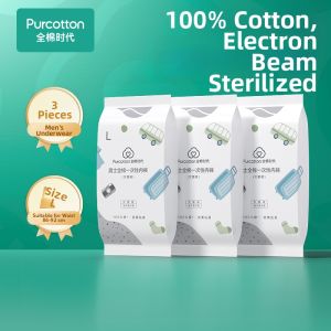 Purcotton | Disposable Mens Triangle Cotton Underwear L 3 Pieces