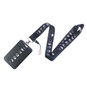 Digital Print Moon Phase Moon Phenomena Phone Strap Polyester Neck Hanging Camera Lanyard ID Card Holder Mobile Phone Accessories