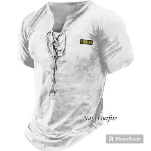 Allstar - Kaos Lengan Pendek V Neck Tali Logo Nirvana Distro / Kaos Fyp Tiktok / Kaos V Neck Terbaru / Kaos Viral / Kaos Keren Terbaru / Kaos Pria V Neck / Kaos Viral Tiktok / Kaos Tren Terbaru / Kaos Pria / Kaos Tren