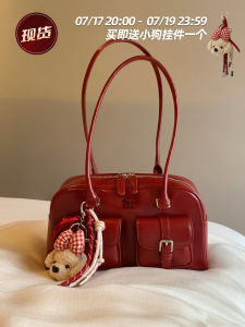 Retro Red Handbag Shoulder