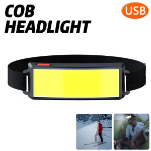 COB 180° Floodlight LED Headlamp FlashlightFlashlight 3 Modes Built-in Rechargeable Battery Head Lamp Hiking Camping LED Lamp